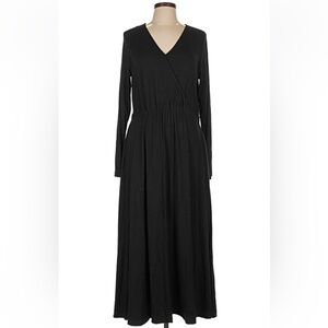 Karen Kane Exclusives Black Midi Jersey Dress Large
